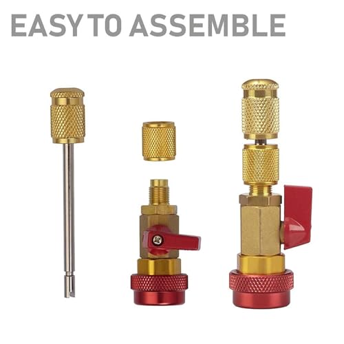 Lichamp مجموعة أدوات إزالة وتركيب صمامات Lichamp للسيارات AC R134A R1234YF، لصمامات القياس القياسية وJRA - Image 3