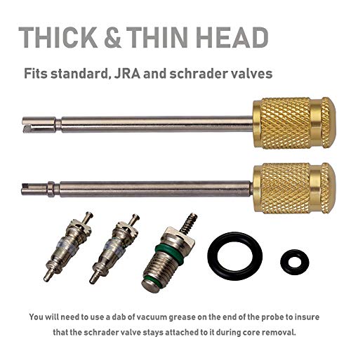 Lichamp مجموعة أدوات إزالة وتركيب صمامات Lichamp للسيارات AC R134A R1234YF، لصمامات القياس القياسية وJRA - Image 5