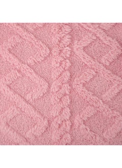 Generic Set of 2 Soft Plush Fuzzy Short Wool Fleece Throw Pillow Covers 45*45cm Pink Square Patterned Cushion Cases Decorative Pillow Shell  - Image 5