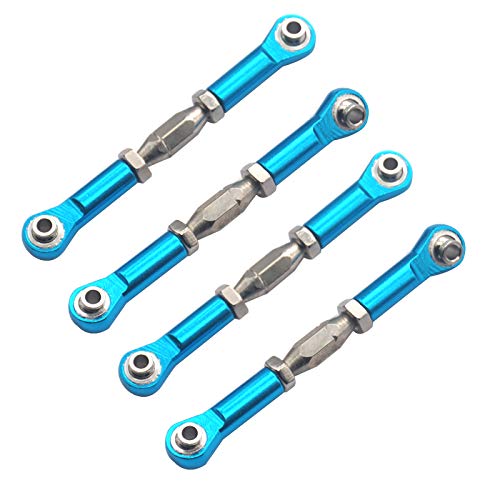 Share Goo 4Pack ShareGoo Aluminum Alloy RC Turnbuckle Rod Steering Linkage Servo Link Pull Rod Tie Rod 62mm-75mm Compatible with Redcat Volcano EPX HPI HSP 94111 1/10 RC Car Monster Truck - Image 1