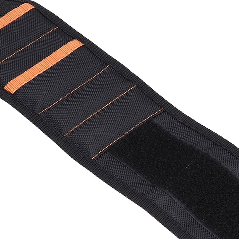 Magnetic Wristband Tool Holder with 10 Strong Magnets for Electricians Carpenters Mechanics Adjustable Breathable 1680D Polyester - Image 2
