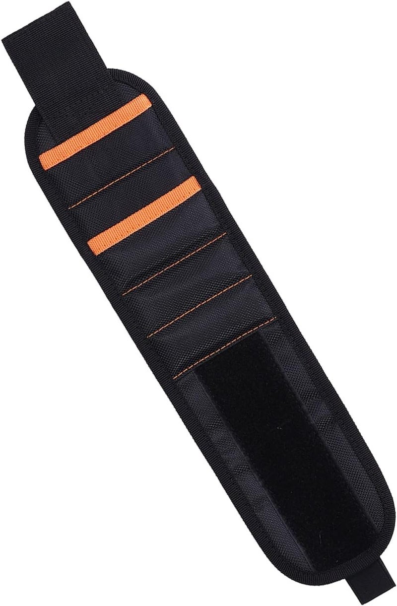 Magnetic Wristband Tool Holder with 10 Strong Magnets for Electricians Carpenters Mechanics Adjustable Breathable 1680D Polyester - Image 3