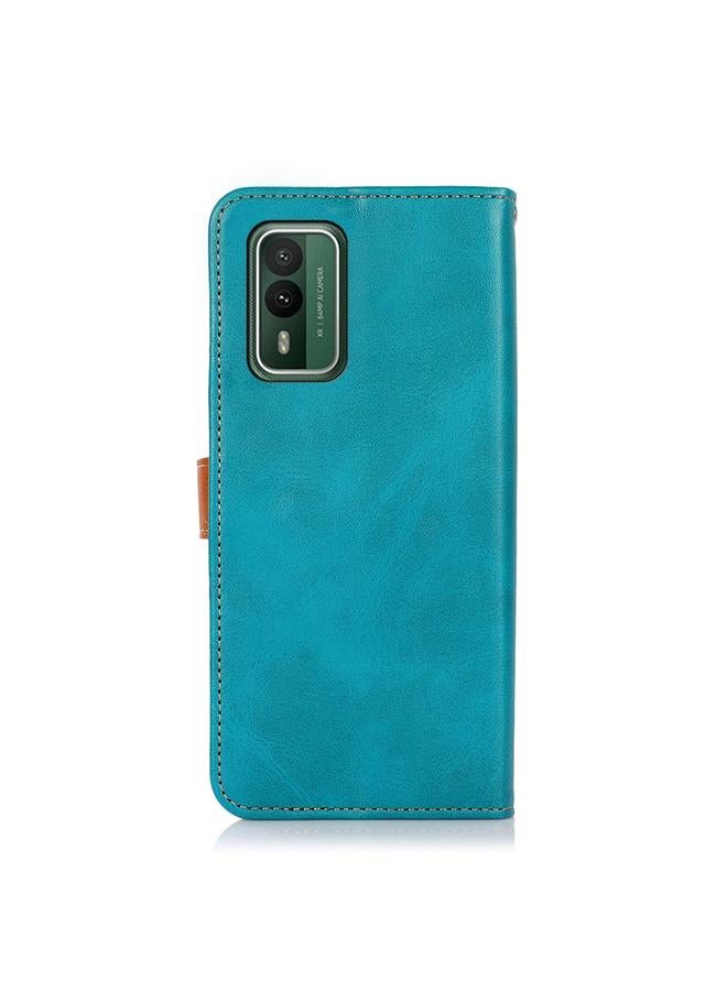 اس-توب جراب لهاتف Nokia XR21 من KAZNEH، مصنوع من جلد البقر ثنائي اللون، قابل للطي - Image 3