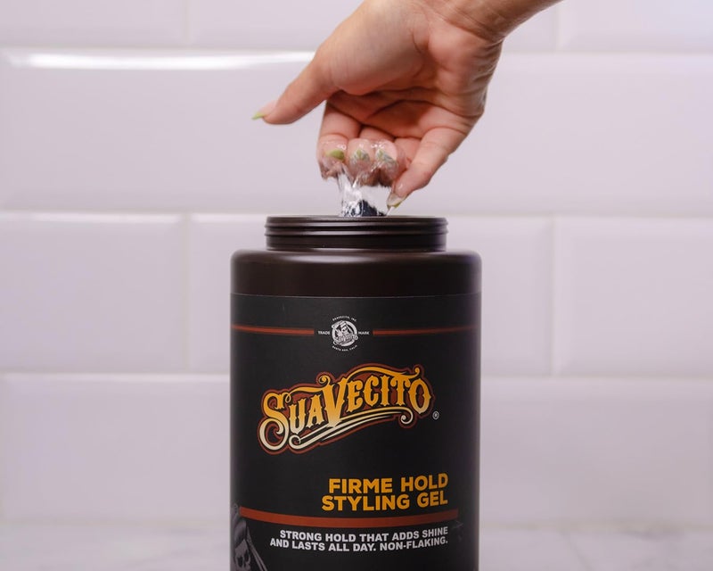Suavecito Firme (Strong) Hold Styling Hair Gel 32 oz Tub - Original Scent, High Shine - Alcohol Free - Won't Dry or Flake, Lasts All Day, Works On All Hair Types And Textures - Image 4