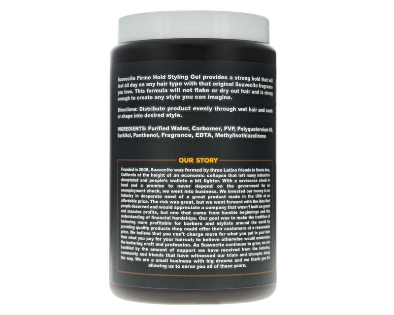 Suavecito Firme (Strong) Hold Styling Hair Gel 32 oz Tub - Original Scent, High Shine - Alcohol Free - Won't Dry or Flake, Lasts All Day, Works On All Hair Types And Textures - Image 2
