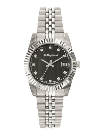 Mathey-Tissot Mathey III Quartz Crystal Black Dial Ladies Watch D810AN