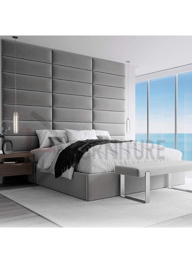 DIVINE FURNITURE Complete Upholstered Wall Panel Headboard Bed  - Image 4