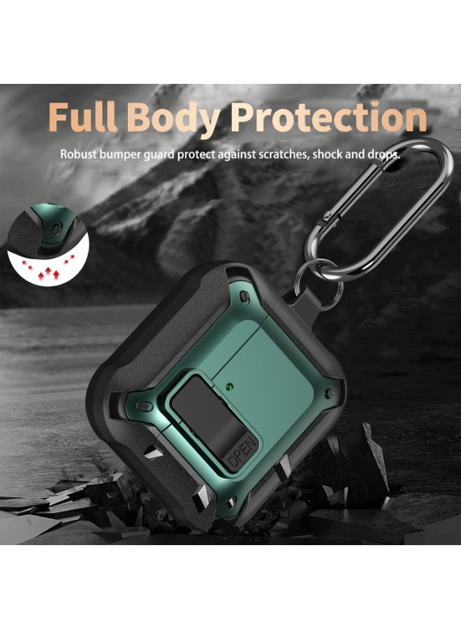 أنيوغرو غطاء حقيبة Airpods 4 مع مجموعة تنظيف، مادة PC مع قفل آمن غطاء متين لحقيبة Airpods الجيل الرابع 2024 LED مرئي في مقدمة الحقيبة - Image 3