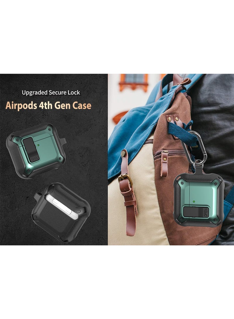 أنيوغرو غطاء حقيبة Airpods 4 مع مجموعة تنظيف، مادة PC مع قفل آمن غطاء متين لحقيبة Airpods الجيل الرابع 2024 LED مرئي في مقدمة الحقيبة - Image 5