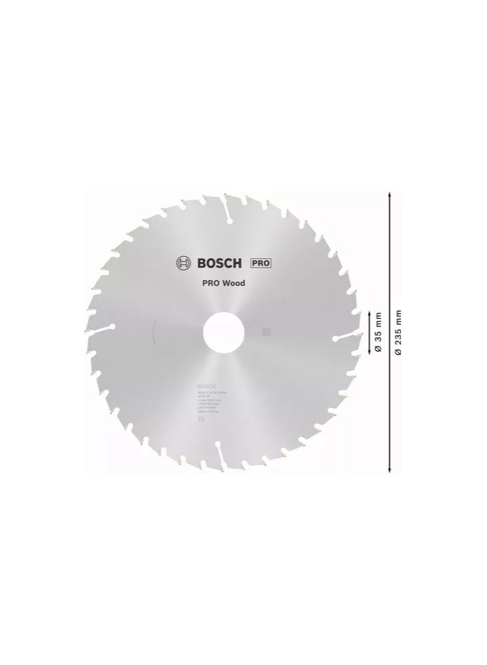 BOSCH Bosch Optiline CSB Wood Saw Blade – 9.25", 40 Teeth, 235x2.5x35 mm – Part No. 2608640894  - Image 1