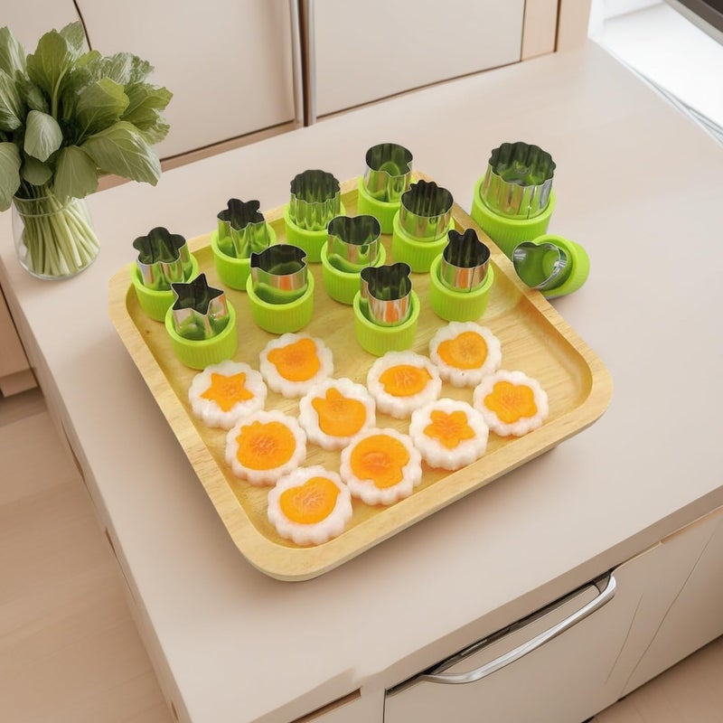 Cofe-BY DIY Veggies Cutter set 12pcs, Flower Star Animals Shapes Mini Fruit Cutters Decorating Kits for Cookies Fondant Cake Decoration Kids Food Bento Box Baking Supplies Home Essentials - Image 2