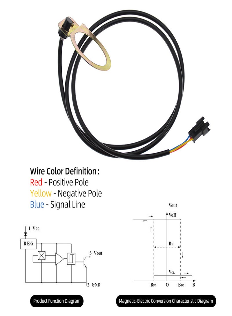 Generic Electric Bike Power Pedal Assist Sensor E-Bike PAS System Assistant Sensor Speed Sensor  - Image 4