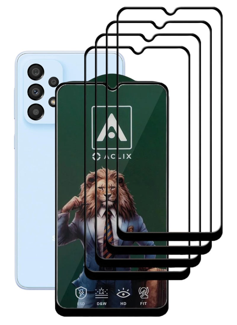 ACLIX 4 Pieces Antistatic ESD Dustproof Premium Quality High Definition Tempered Glass Screen Protector Designed For Samsung Galaxy A335G - Image 1