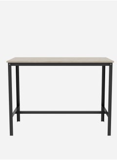 RIGID Steel Dining Table with Wooden Top Black 90x120x60cm  - Image 3