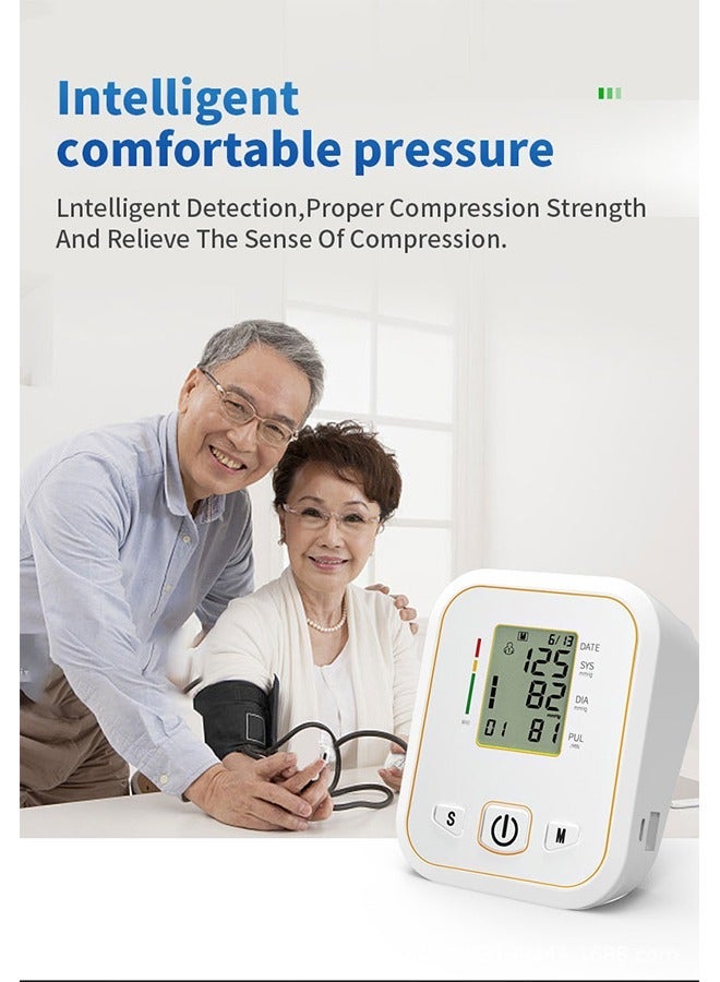 general Arm Style Electronic Electronic Blood Pressure Monitor, Upper Arm Blood Pressure Monitor, Adjustable Cuff Digital BP Machine, LCD Display Home Automatic BP Monitor, Memory Voice Prompt - Image 5