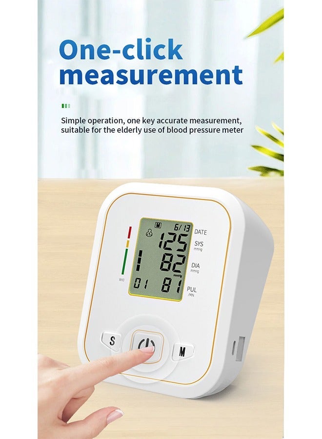 general Arm Style Electronic Electronic Blood Pressure Monitor, Upper Arm Blood Pressure Monitor, Adjustable Cuff Digital BP Machine, LCD Display Home Automatic BP Monitor, Memory Voice Prompt - Image 2