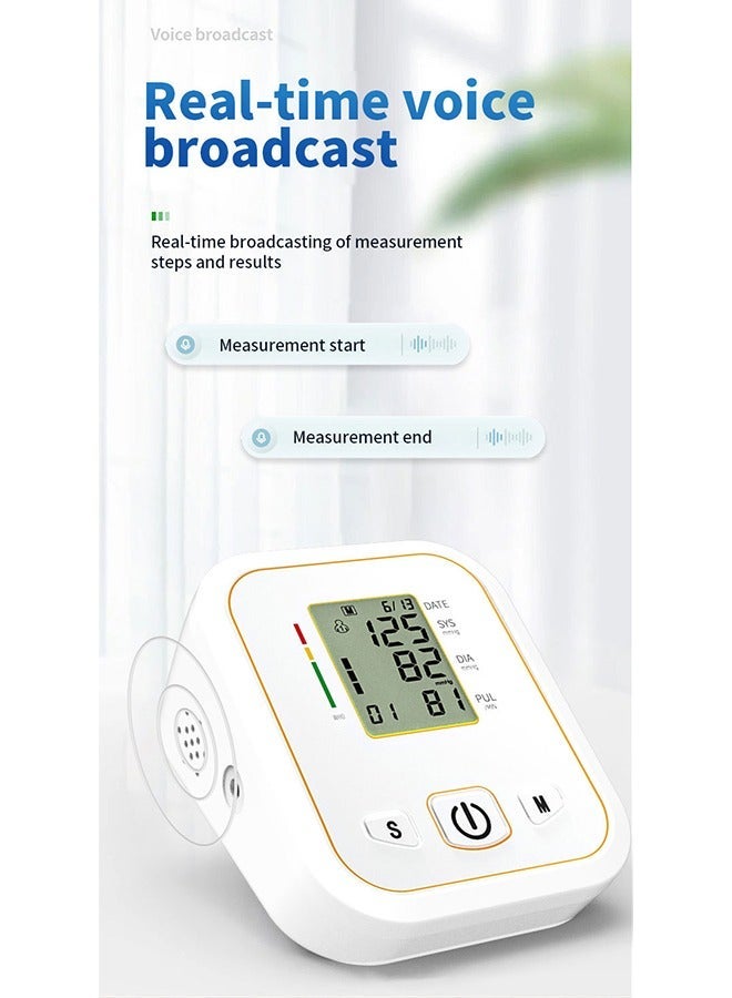 general Arm Style Electronic Electronic Blood Pressure Monitor, Upper Arm Blood Pressure Monitor, Adjustable Cuff Digital BP Machine, LCD Display Home Automatic BP Monitor, Memory Voice Prompt - Image 3