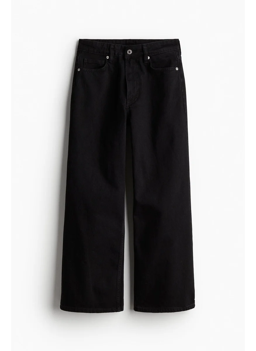 H&M Wide High Cropped Jeans