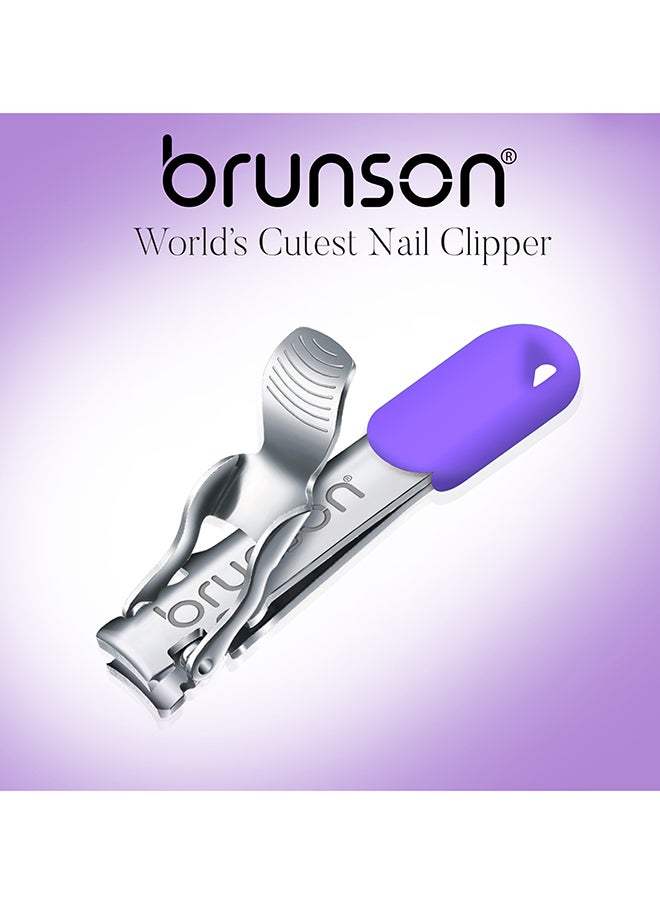 brunson Nail Clipper Stainless Steel Professional Grade Nail Cutter with a Gripped Handle Ideal Manicures with long lasting sharpness for Easy Toenail TrimmingBCNCF6  - Image 4