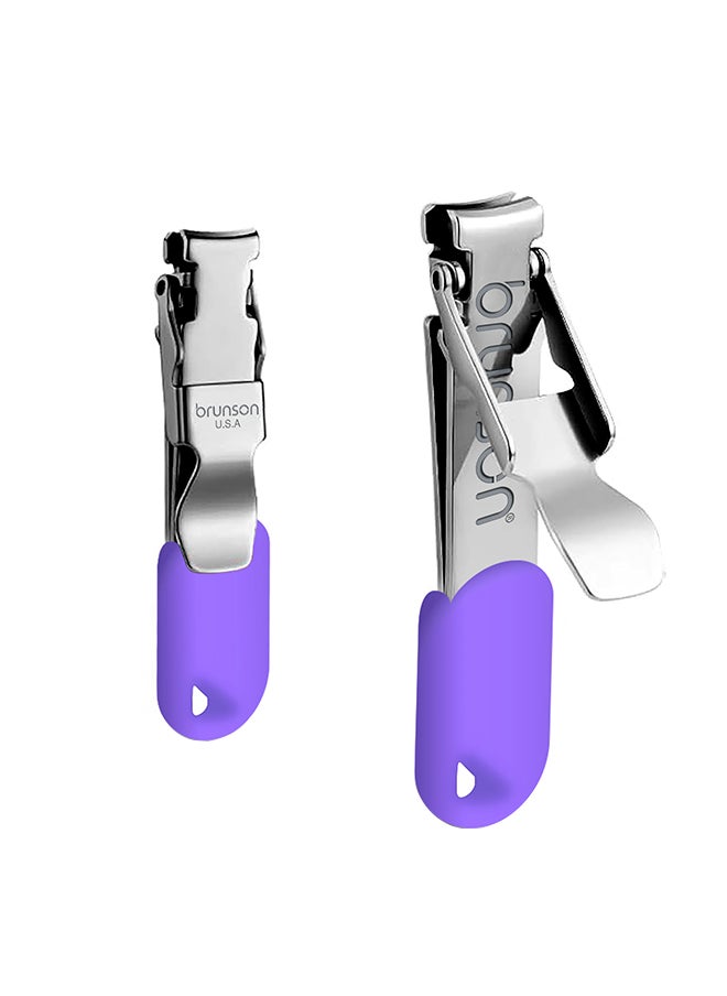 brunson Nail Clipper Stainless Steel Professional Grade Nail Cutter with a Gripped Handle Ideal Manicures with long lasting sharpness for Easy Toenail TrimmingBCNCF6  - Image 1