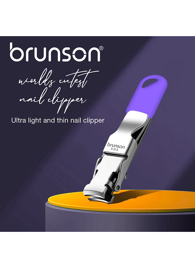 brunson Nail Clipper Stainless Steel Professional Grade Nail Cutter with a Gripped Handle Ideal Manicures with long lasting sharpness for Easy Toenail TrimmingBCNCF6  - Image 5