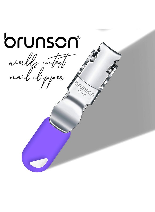brunson Nail Clipper Stainless Steel Professional Grade Nail Cutter with a Gripped Handle Ideal Manicures with long lasting sharpness for Easy Toenail TrimmingBCNCF6  - Image 3