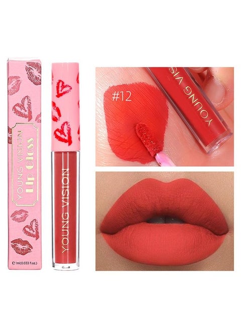 Matte Liquid Lipstick Makeup Long Lasting Wear Non Stick Cup Not Fade Waterproof Lip Gloss 12
