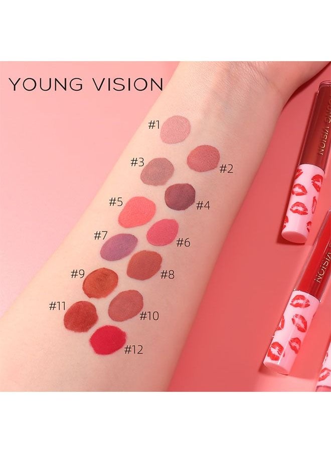 Matte Liquid Lipstick Makeup Long Lasting Wear Non Stick Cup Not Fade Waterproof Lip Gloss 12