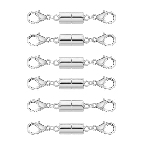 Aysatogc 6PCS Double Lobster Clasp Magnetic Jewelry Clasps, Magnetic Necklace Clasps and Closures Jewelry Clasp Converters for Bracelets Chain Extender for Women - Image 1