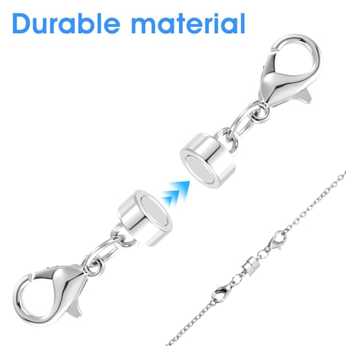 Aysatogc 6PCS Double Lobster Clasp Magnetic Jewelry Clasps, Magnetic Necklace Clasps and Closures Jewelry Clasp Converters for Bracelets Chain Extender for Women - Image 4