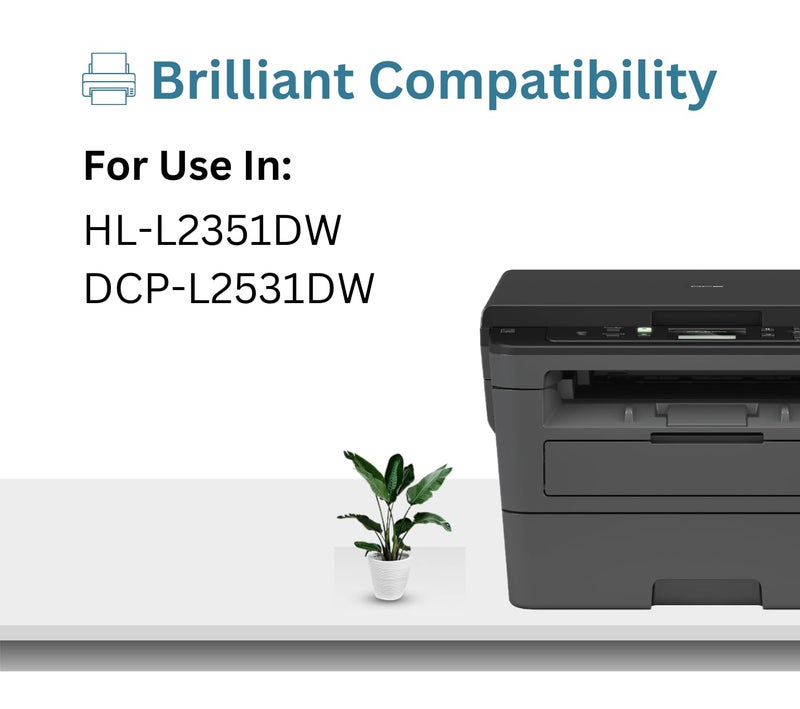 Print Page TN-2465 Toner Cartridge Compatible for Printers HL-L2351DW, DCP-L2531DW (TN-2465 - 1 pcs) - Image 3
