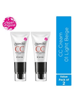 Spawake Cc Cream Matte 01 Light Beige With Spf 32/Pa++, All Skin Types, 30G, Pack Of 2  - Image 2