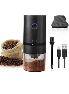 Coffee Grinder, Electric Conical Burr Coffee Mill,  Portable Cordless Coffee Grinder with Adjustable Grind Setting, For Office, Travel And Camping, USB rechargeable Automatic Conical Burr Grinder