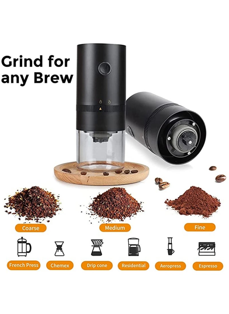 joyzzz - Coffee Grinder, Electric Conical Burr Coffee Mill,  Portable Cordless Coffee Grinder with Adjustable Grind Setting, For Office, Travel And Camping, USB rechargeable Automatic Conical Burr Grinder - Image 1