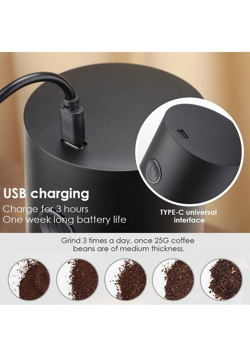 joyzzz - Coffee Grinder, Electric Conical Burr Coffee Mill,  Portable Cordless Coffee Grinder with Adjustable Grind Setting, For Office, Travel And Camping, USB rechargeable Automatic Conical Burr Grinder - Image 1