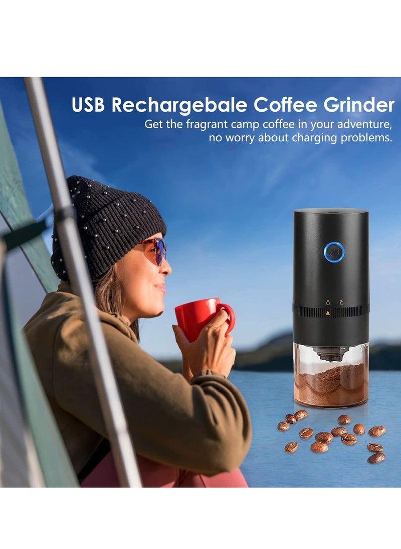 joyzzz - Coffee Grinder, Electric Conical Burr Coffee Mill,  Portable Cordless Coffee Grinder with Adjustable Grind Setting, For Office, Travel And Camping, USB rechargeable Automatic Conical Burr Grinder - Image 1