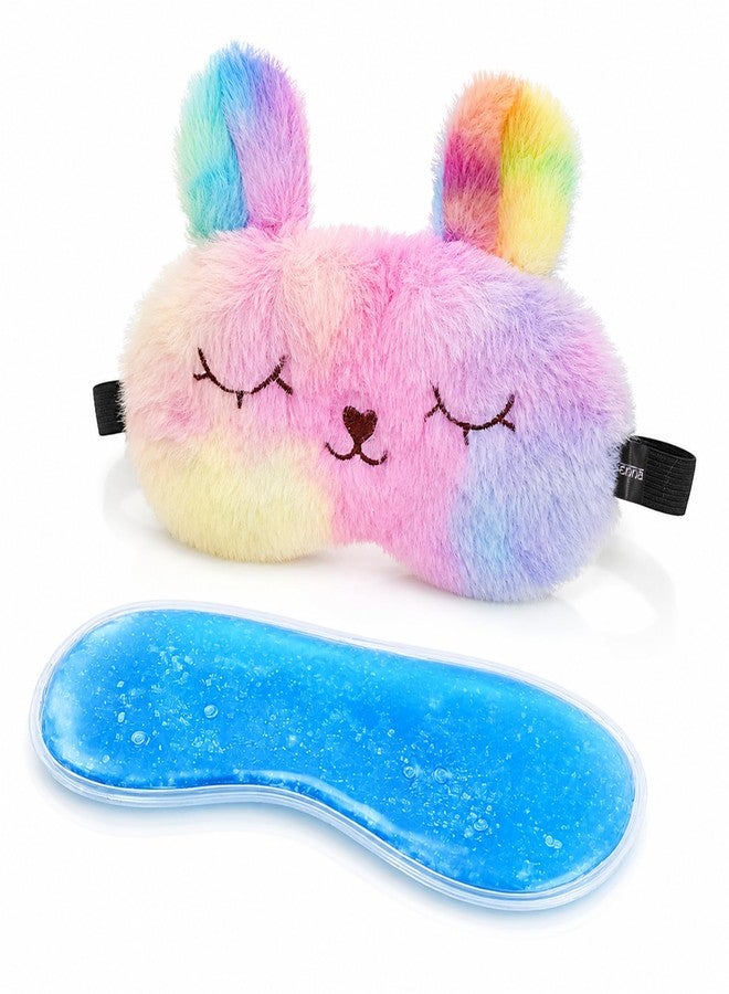 Jenna Eye Mask for Sleeping with Adjustable Strap Super Soft Sleeping Mask Blind Fold for Comfortable Sleep Travelling Sleep Mask Pad for Girls Sleeping (Bunny-Multi-Gel) - Image 2