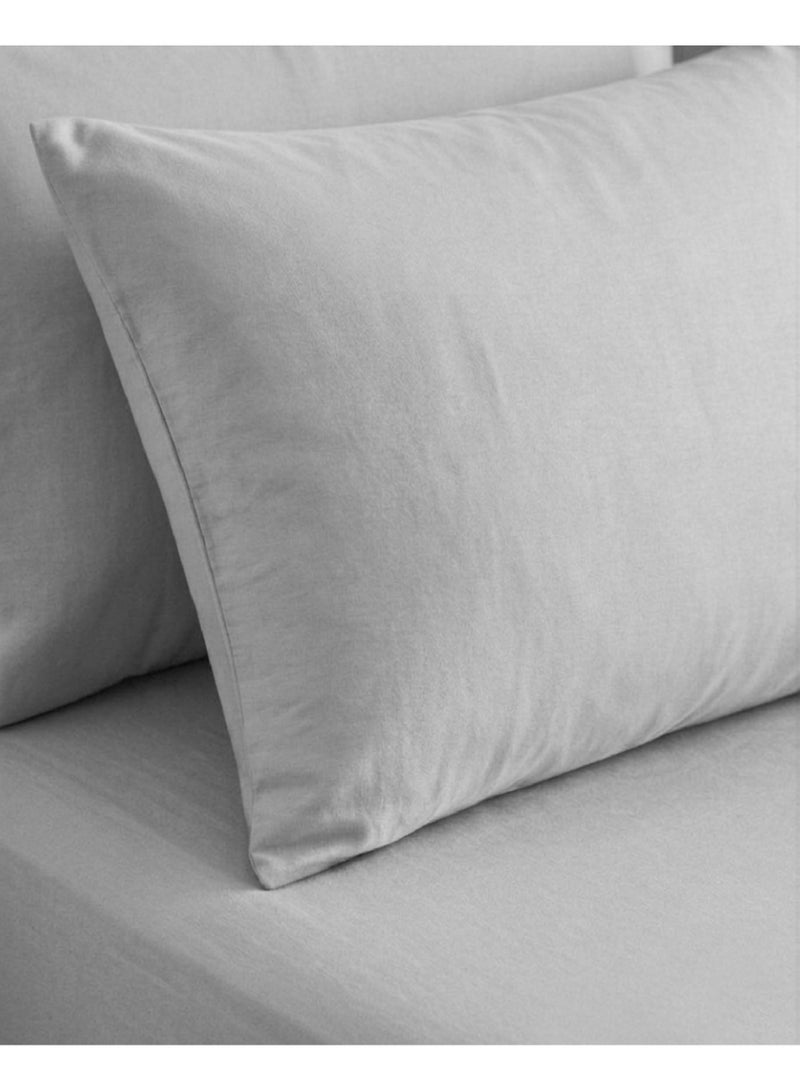 Elega Decor 210TC Cotton Satin Queen Solid Bed Sheet Set 3PC | Soft Breathable Satin Flat Sheet 229x256 cm | 2 pillowcase 50x75 cm | OEKO-TEX & ECAS Certified - Image 4