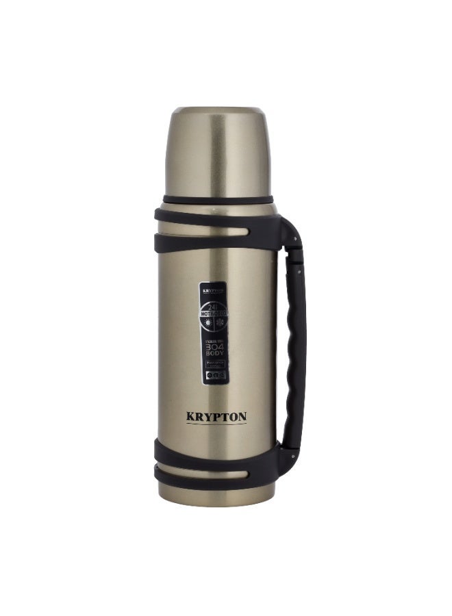 Krypton Stainless Steel Vacuum Flask 1.8L KNVF6336 | Double Wall Thermos | Keeps Drinks Hot & Cold for 24 Hours | Leak-Proof Bottle with Folding Handle - Image 1