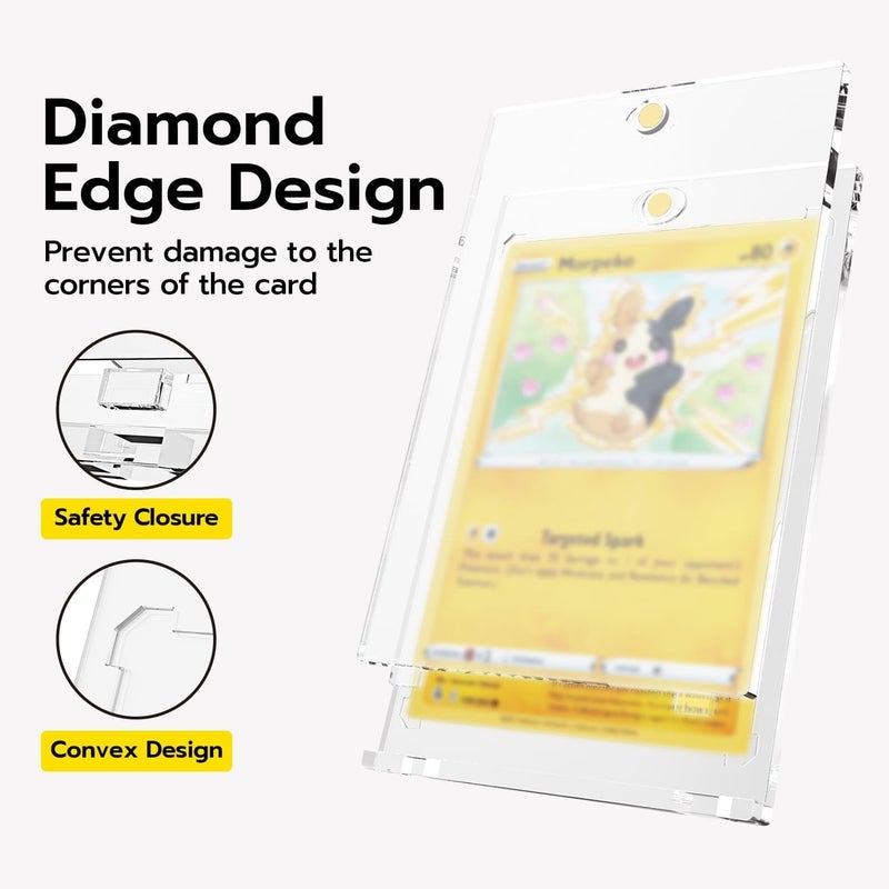 Mcbazel 10Pack 35PT Magnetic Card Case - حافظة بطاقات لعبة صلبة واقية مع حماية من الأشعة فوق البنفسجية شفافة - Image 3