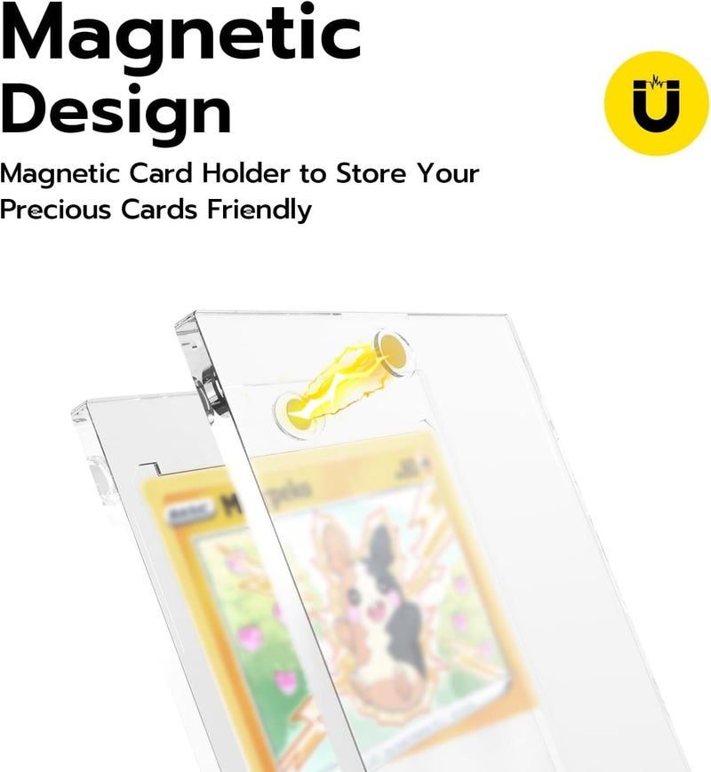 Mcbazel 10Pack 35PT Magnetic Card Case - حافظة بطاقات لعبة صلبة واقية مع حماية من الأشعة فوق البنفسجية شفافة - Image 2