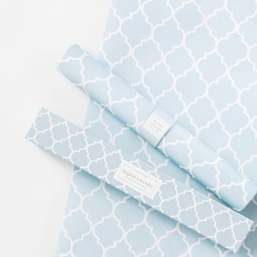 MERRITON Scented Drawer Liners for Dresser – 6 Large Non Adhesive Dresser Drawer Liner Sheets, 19.5 x 14 in, Drawer Liners for Kitchen Cabinets & Closet Shelves, Cabinet Liner & Shelf Paper (English Lavender) - Image 1