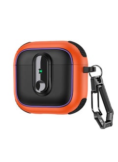 For Apple Airpods Pro2 Earphone Shell Electroplated With Switch Bluetooth Protective Cover Creative Airpods 4-Color:Black Orange-Applicable Models:Airpods 1/2 Generation
