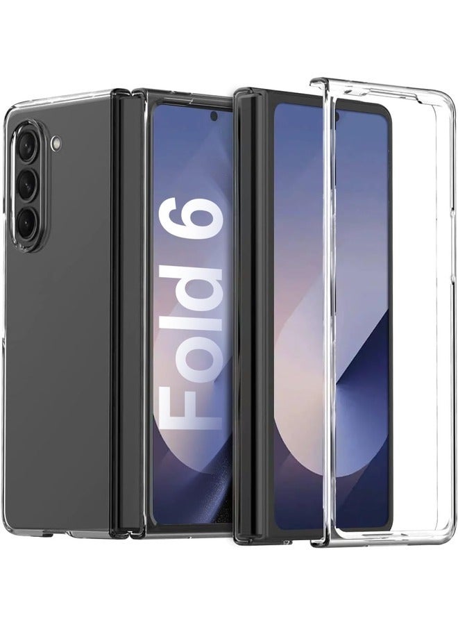 ELTRAZONE Samsung Galaxy Z Fold 6 2024 Hard PC Case – Crystal Clear, Anti-Yellowing, Wireless Charging Compatible Protective Cover - Image 1