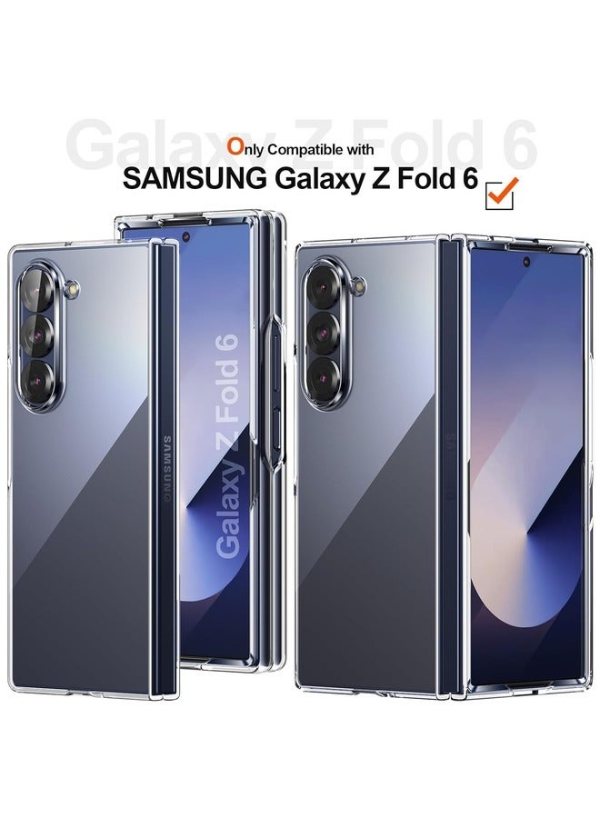 ELTRAZONE Samsung Galaxy Z Fold 6 2024 Hard PC Case – Crystal Clear, Anti-Yellowing, Wireless Charging Compatible Protective Cover - Image 2