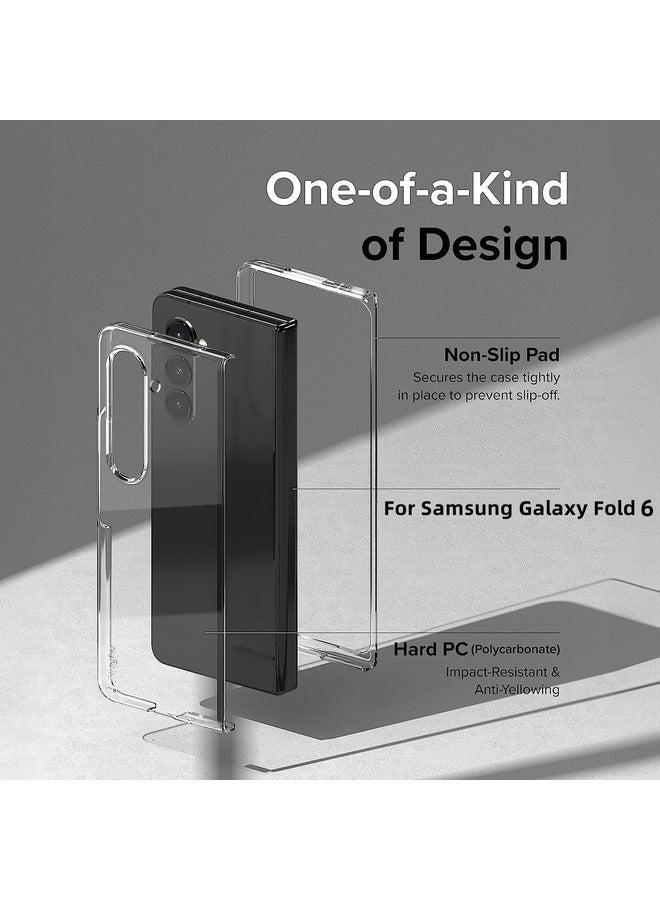 ELTRAZONE Samsung Galaxy Z Fold 6 2024 Hard PC Case – Crystal Clear, Anti-Yellowing, Wireless Charging Compatible Protective Cover - Image 3