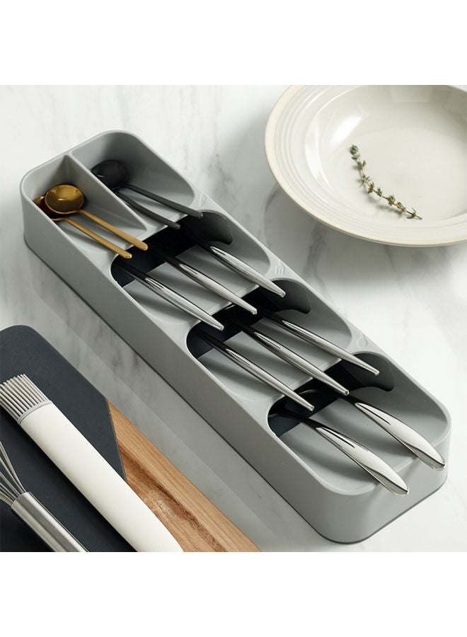 Cutlery Organizer Tray Grey 39.6x5.5x11cm - Image 3