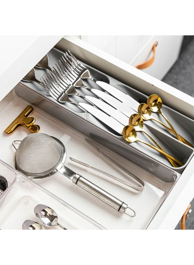 Cutlery Organizer Tray Grey 39.6x5.5x11cm - Image 5