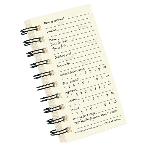 Write it Down series by Journals Unlimited, Guided Journal, Dining Out, A Restaurant Journal, Mini-Size 3”x5.5”, Blue Hard Cover, Made in USA - Image 4