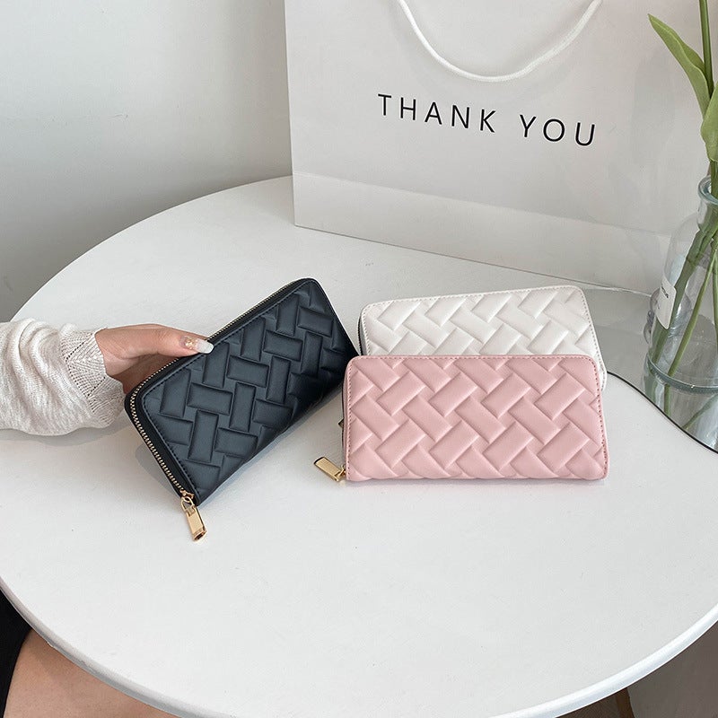 Multifunctional Solid Color PU Leather Wallet, RFID Blocking Design Portable Daily Storage Purse for Cards Cash Coin Business Use - Image 2